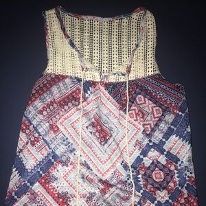KOHLS RED WHITE AND BLUE SUMMER TANK TOP